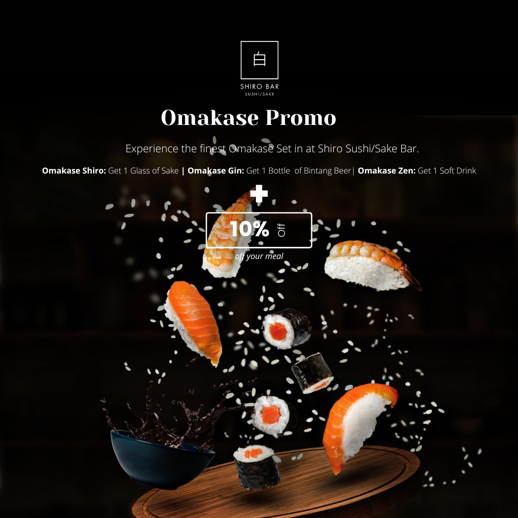 Omakase Promo Shiro Sushi Sake Bar Seminyak Bali